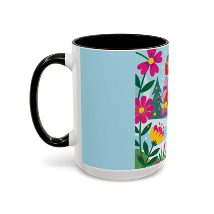 🌸🎄 Christmas In The Winter Garden Colorful Mug – Whimsical Holiday Fantasy