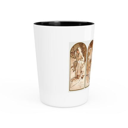 The Seasons by Alphonse Maria Mucha Ceramic Shot Glass