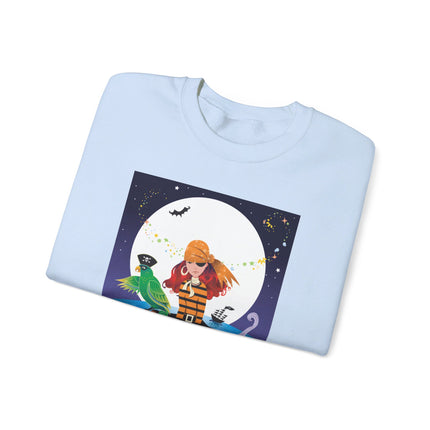 Moonlit Pirate Halloween Unisex Heavy Blend™ Crewneck Sweatshirt