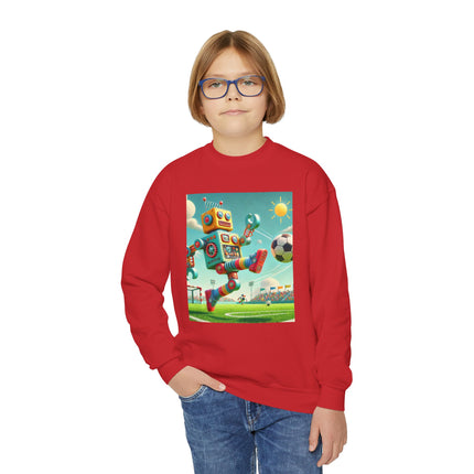 Kickoff Bot! Youth Crewneck Sweatshirt – Action, Energy & Game-Day Fun