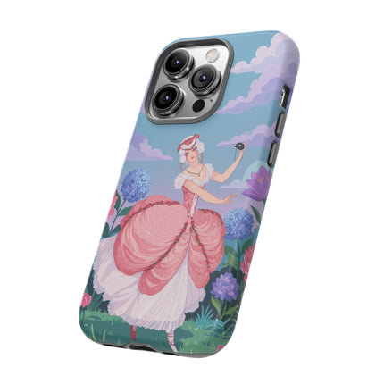 🎭🌸 The Lady Of The Secret Masquerade Phone Case – Art Deco Garden Fantasy