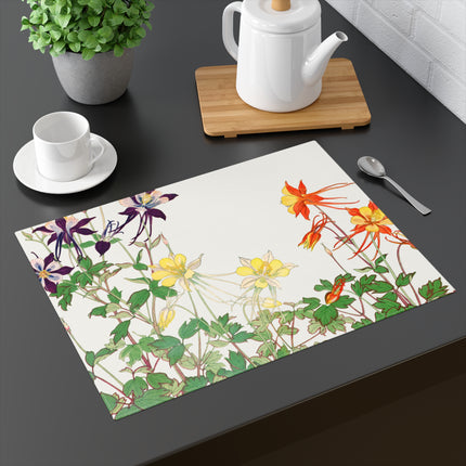 Aquilegia Flowers by Tanigami Kônan Placemat, 1pc