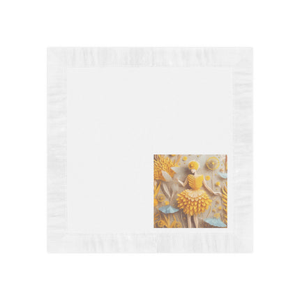 Dandelion Fairy White Coined Napkins