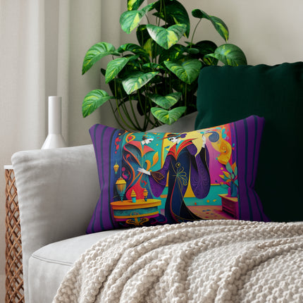 Phantoms of Elegance Spun Polyester Lumbar Pillow