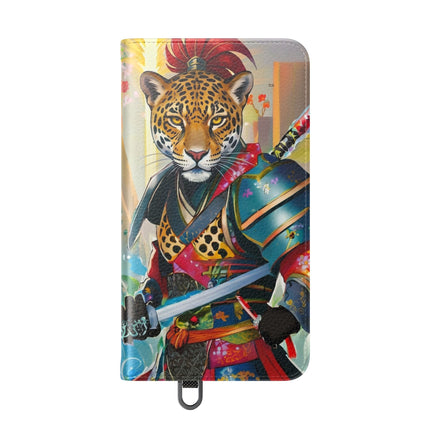 🐆⚔️ Circuit Samurai Jaguar Flip Case – Neon Power & Electric Honor