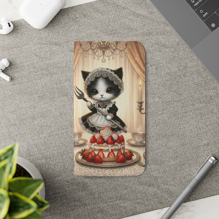 🍓🐱 The Patisserie Kitten Flip Case – Sweet Charm & Storybook Delight