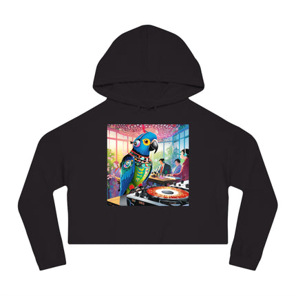 Parrot DJ Women’s Cropped Hooded Sweatshirt