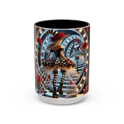 Halloween Witch Through the Mirror Colorful Mugs (11oz, 15oz)