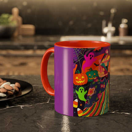 🌈👻 The Rainbow Ghost Masquerade Colorful Mug – Colorful Halloween Charm