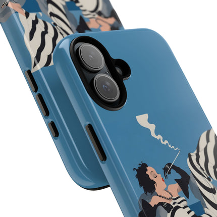 Art Deco Smoker Phone Case – Glamorous Lounging & Timeless Allure