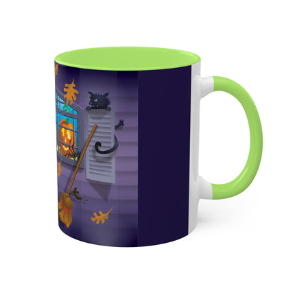 Whimsical Halloween Mischief Colorful Mugs, 11oz