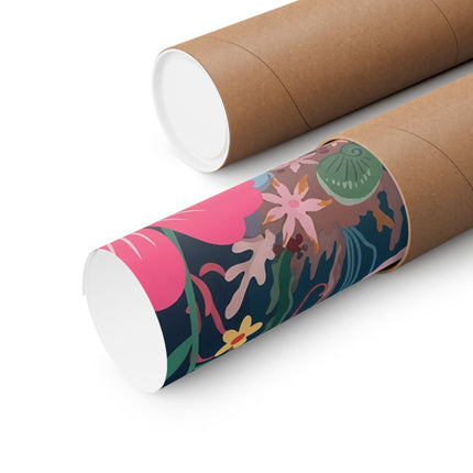 🐠🌸 The Lady Of The Enchanted Aquarium Matte Vertical Poster – Art Deco Underwater Whimsy
