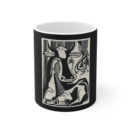 The Large Cow by Ernst Ludwig Kirchner Ceramic Mug 11oz