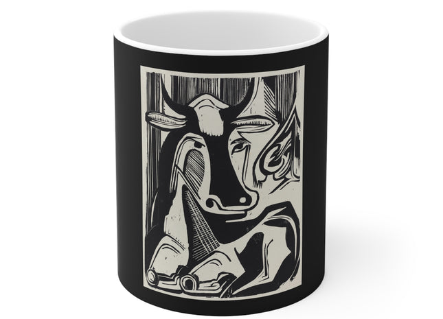 The Large Cow by Ernst Ludwig Kirchner Ceramic Mug 11oz