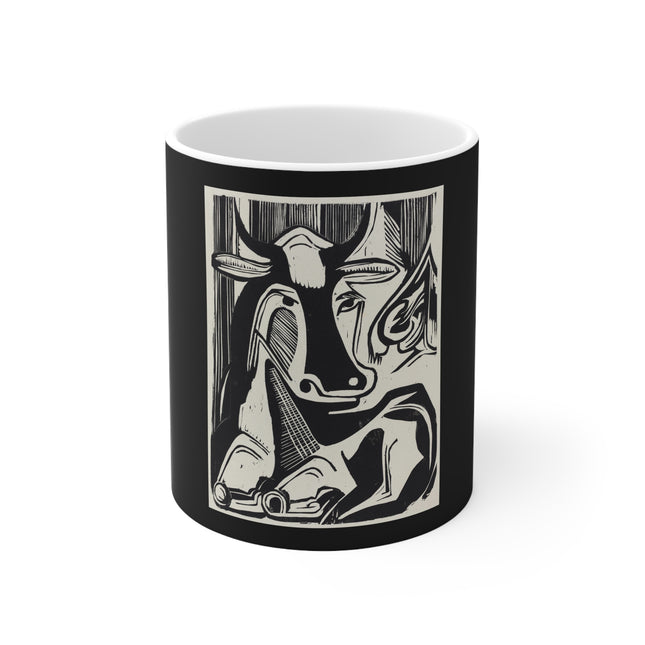 The Large Cow by Ernst Ludwig Kirchner Ceramic Mug 11oz