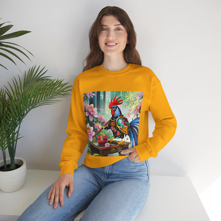 Cyberpunk Rooster Unisex Heavy Blend™ Crewneck Sweatshirt