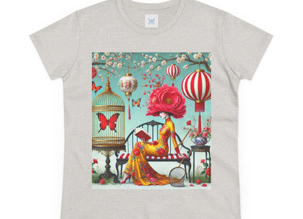 Reading In A Painted Garden Cotton Tee