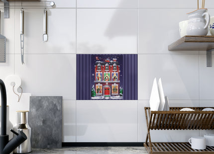 A Christmas Eve Celebration Ceramic Tile