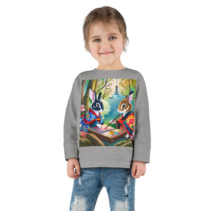 Fairy Animals Writing Wishes Toddler Long Sleeve Tee