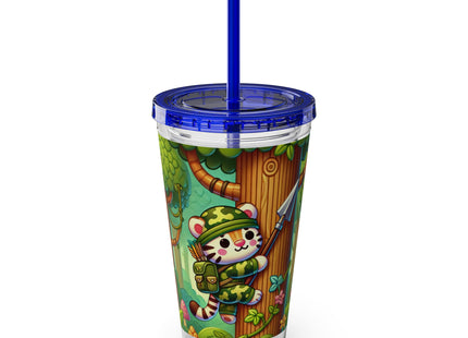 Stealthy Stripes Sunsplash Tumbler with Straw, 16oz
