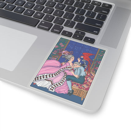 The Jealous Parrot by George Barbier Kiss-Cut Stickers (4 Sizes)