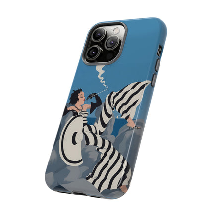 Art Deco Smoker Phone Case – Glamorous Lounging & Timeless Allure