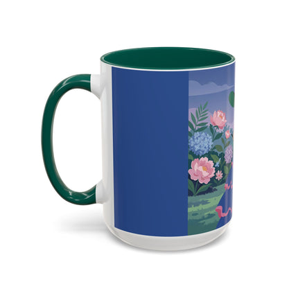 The Lady Of The Garden Stroll Colorful Mugs – Art Deco Botanical Elegance