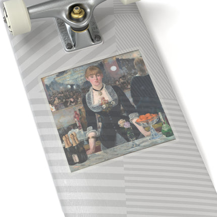 A Bar at the Folies-Bergère by Edouard Manet Kiss-Cut Stickers (4 Sizes)
