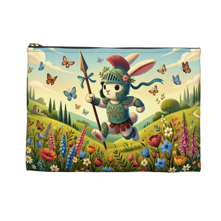 The Rabbit Gladiator Flat Pouch – Adventurous Spirit & Heroic Charm