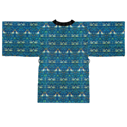 Birds by William Morris Long Sleeve Kimono Robe (AOP)