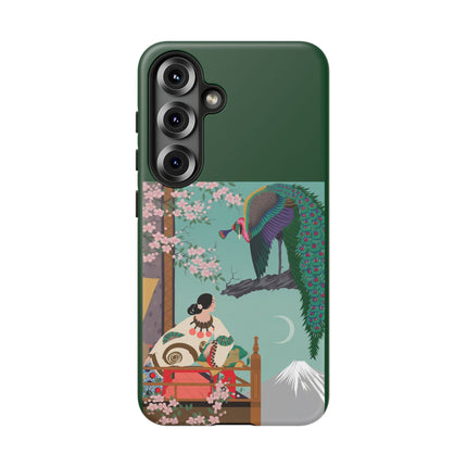 Peacock Garden Phone Case – Japanese Elegance & Timeless Beauty