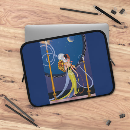 Smoke and Secrets: A Glamorous Encounter in Prohibition Era Laptop Sleeve