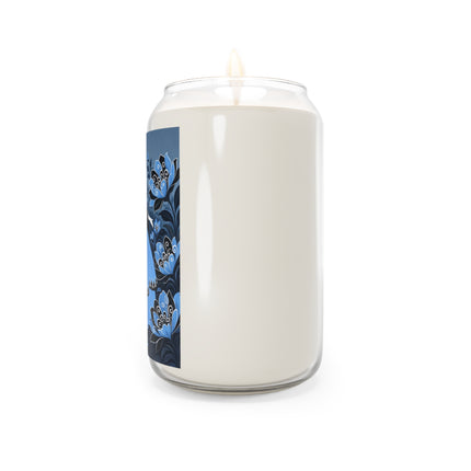 💙🖤 The Lady Of The Midnight Blue Blossom Garden Scented Soy Candle – Art Deco Floral Elegance