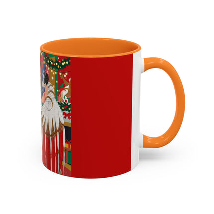 🎄💃 The Christmas Mirror Duet Colorful Mug – Art Deco Holiday Elegance