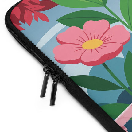 🌺🪭 The Lady Of The Grand Garden Terrace Laptop Sleeve – Art Deco Floral Elegance