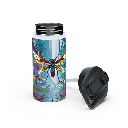 Neon Swarm Stainless Steel Water Bottle