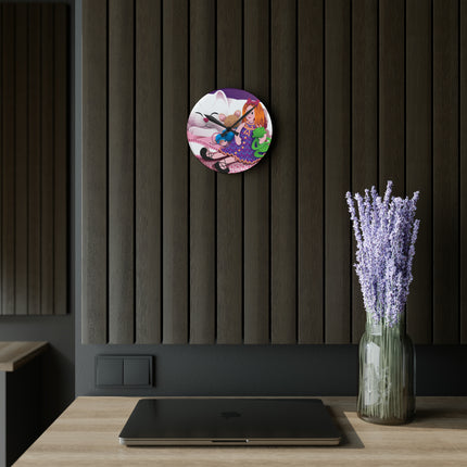 Joy of Friendship Acrylic Wall Clock, Round and Square