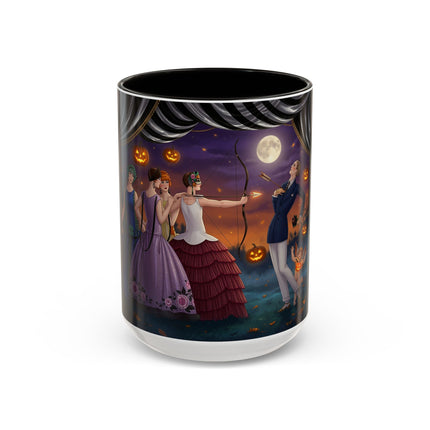 🏹🎃 Cupid's Arrow At Pumpkin Moon Manor Colorful Mug – Romantic Halloween Charm