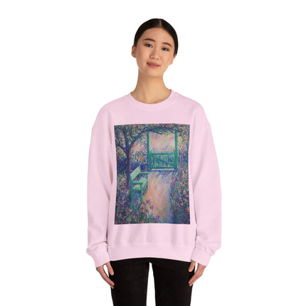 The Artist’s Garden (The Green Chair) by Theodore Earl Butler Heavy Blend™ Crewneck Sweatshirt