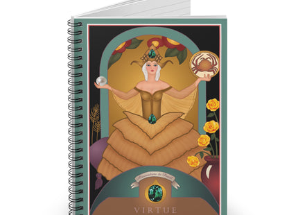 June & Pearl, Alexandrite (from the Gem Series) by Sofia Chiostri Spiral Notebook
