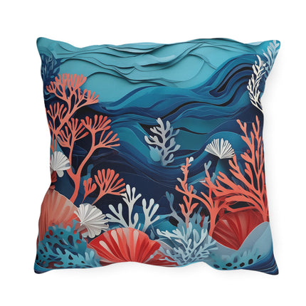 Enchanting Underwater Scene Outdoor Pillows