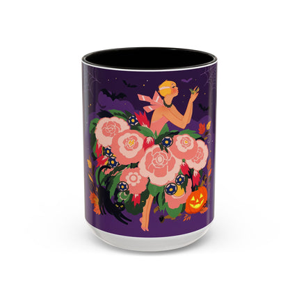 🌹🎃 The Lady Of The Haunted Rose Garden Colorful Mug – Romantic Halloween Charm
