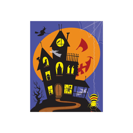 Halloween Night at the Haunted House Fine Art Posters