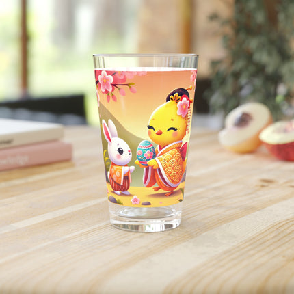 Whimsical Springtime Exchange Glass, 16oz