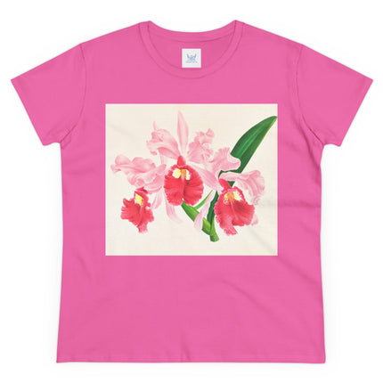 Cattleya gigas by Jean Jules Linden Women's Midweight Cotton Tee