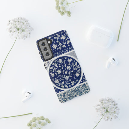 Blue Flower Pattern by Owen Jones Phone Cases