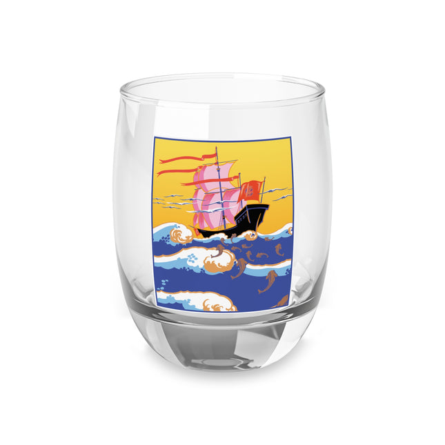 Golden Seas and Whimsical Dreams Whiskey Glass