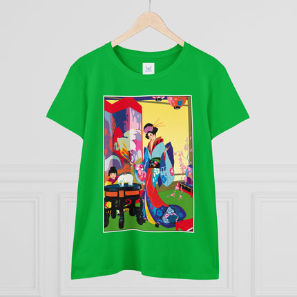 A Timeless Journey by Umberto Brunelleschi Women's Midweight Cotton Tee