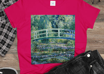 Water Lilies and Japanese Bridge by Claude Monet Women's Midweight Cotton Tee