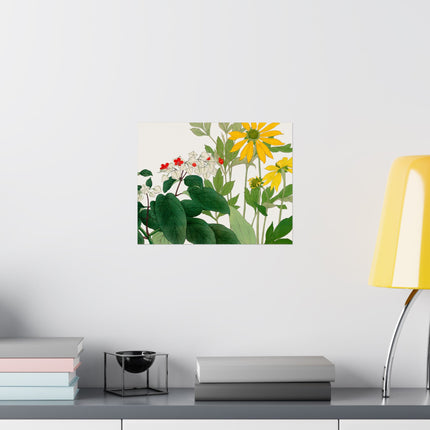 Clerodendrum & Rudbeckia by Tanigami Kônan Premium Matte Horizontal Posters
